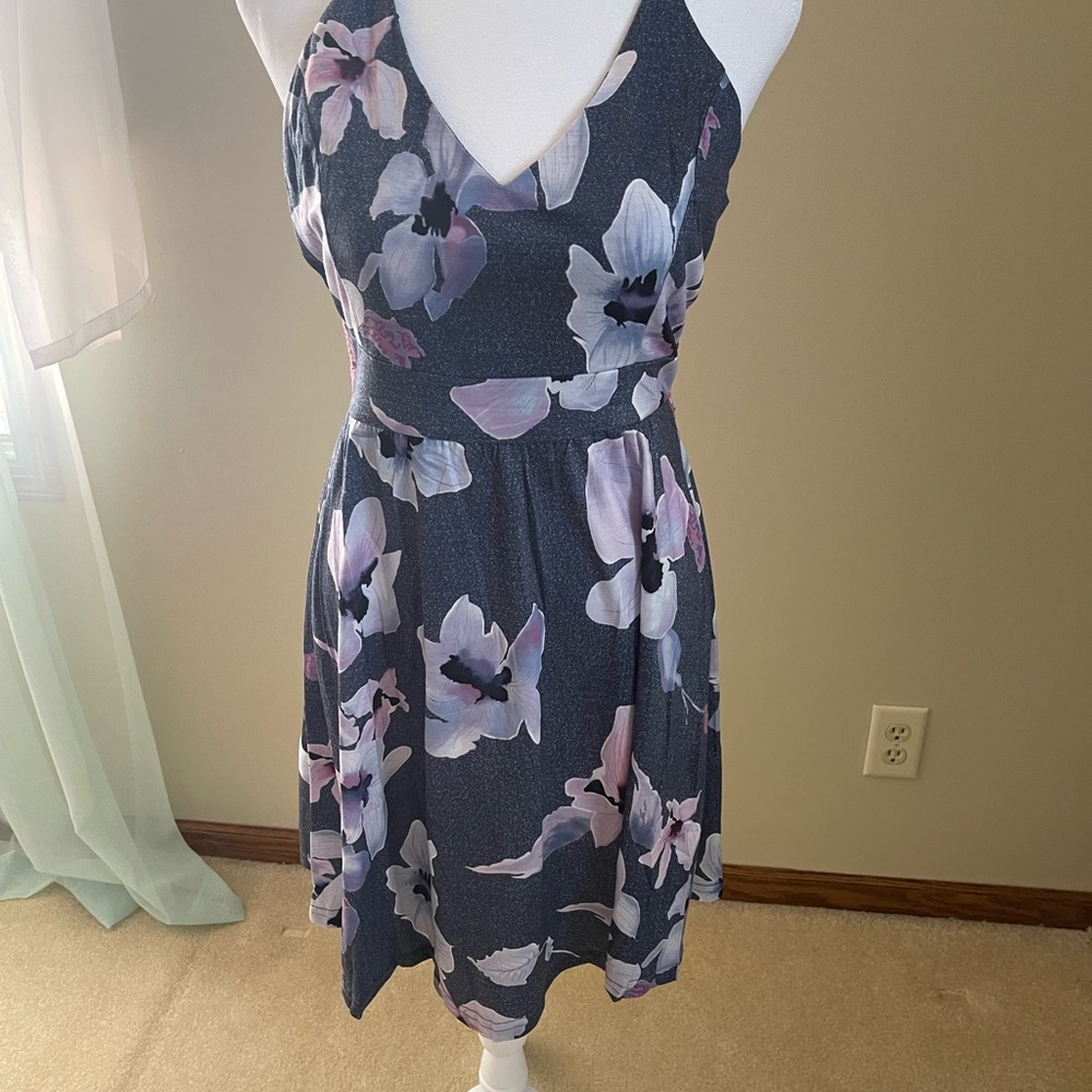 Lace back mini dress